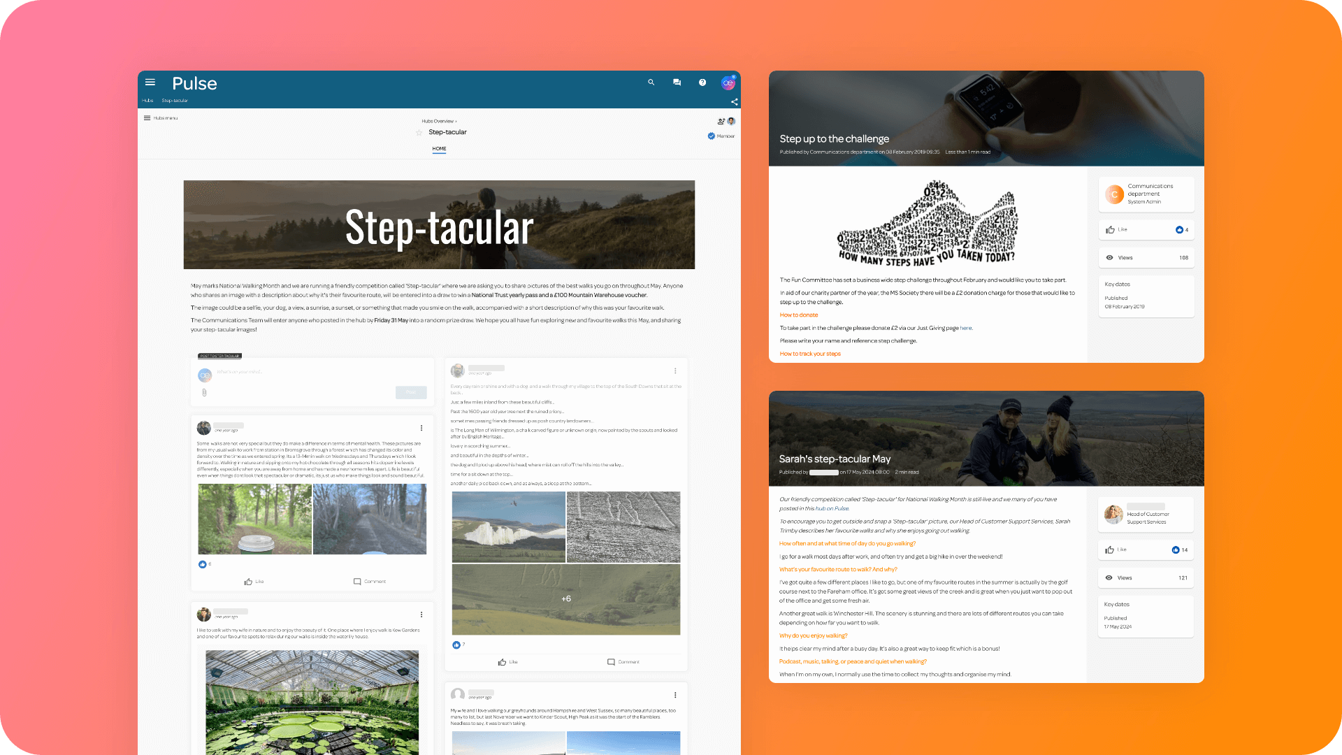 Ascenti intranet Steptacular campaign