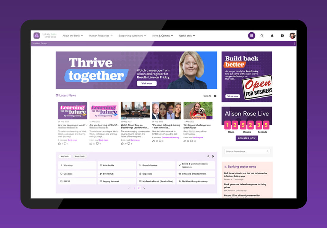 Intranet Design Examples - How to Get it Right - Oak Engage