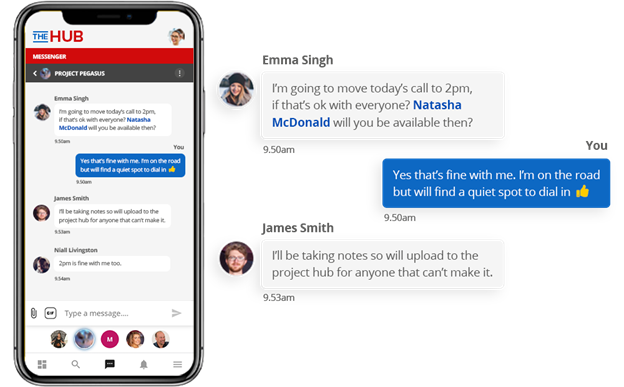 Oak Engage Messenger Feature